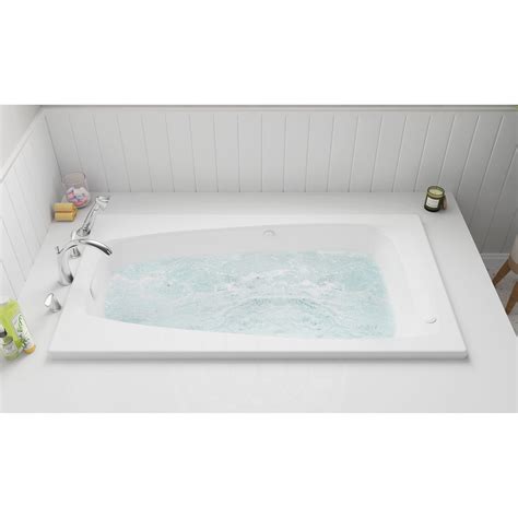 everclean   acrylic rectangular drop  whirlpool bathtub