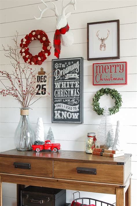 christmas entryway gallery wall  house   creating