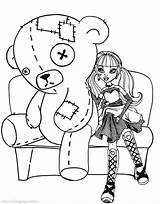 Coloring High Monster Dolls Pages Library Clipart Cartoon sketch template