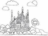 Mosque Yayasan Islam Batam sketch template