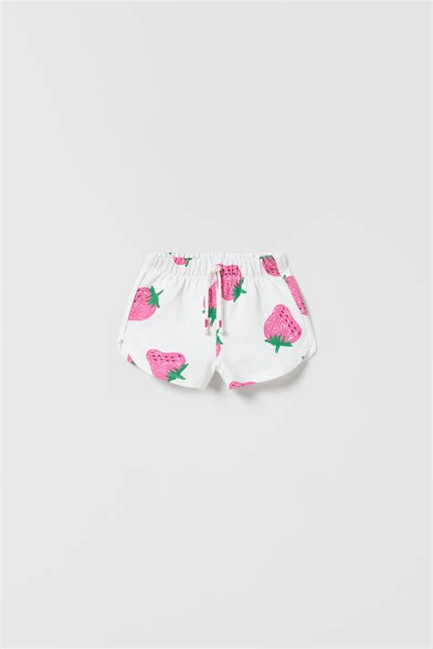 printed shorts white zara canada