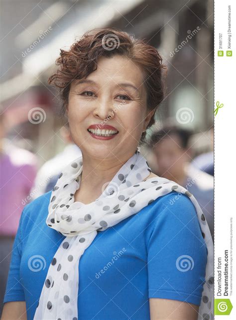 Portrait Of Mature Women Smiling Outdoors Beijing Royalty
