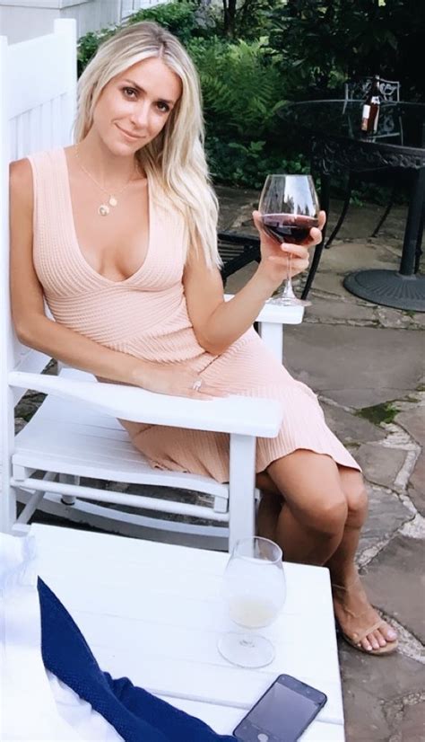 Kristin Cavallari Gorgeous In Pink Dress Enjoying A Glass