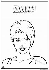 Coloring Pages Rihanna People Famous Popular Color Getcolorings Library Template sketch template