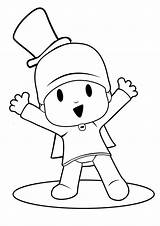 Pocoyo Coloring Pages Color Printable Magician Colouring Para Fun Things Kids Am Gif sketch template