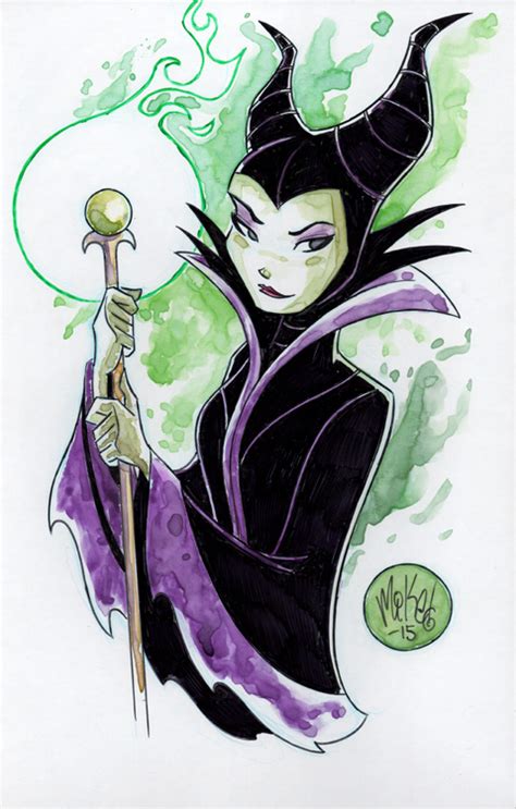 watercolor maleficent by mikemaihack on deviantart