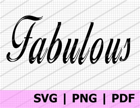 fabulous svg cut file design png  cricut cursive etsy