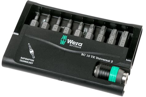 wera bit check  torx universal  piece torx set