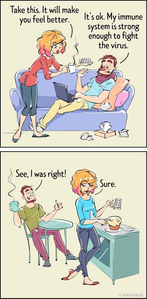 11 illustrations showing happy marriage moments