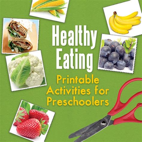 healthy eating printable activities  preschoolers  craft train