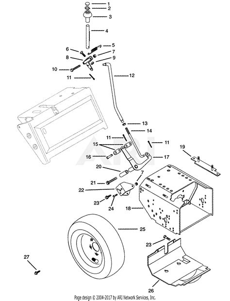 ariens   st hp tec  blower parts diagram  speed selector frame