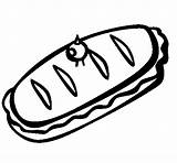 Sandwich Coloring Bread Ii Loaf Coloringcrew Cliparts Clipart sketch template
