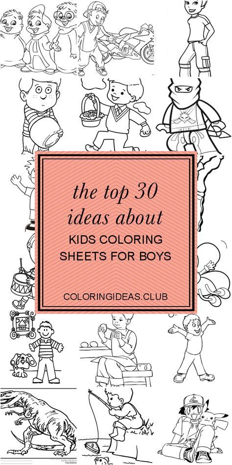 top  ideas  kids coloring sheets  boys coloring sheets
