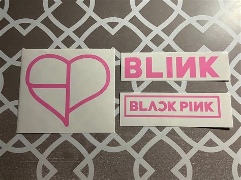 Blackpink Blink Heart Logo Decals Etsy