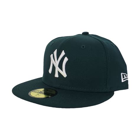 york yankees dark green  era fifty fitted hat exclusive