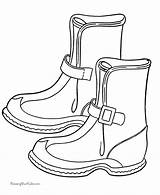 Coloring Pages Winter Boots Color Print Rain Snow Clipart Kids Template Ages Library Help Printing sketch template