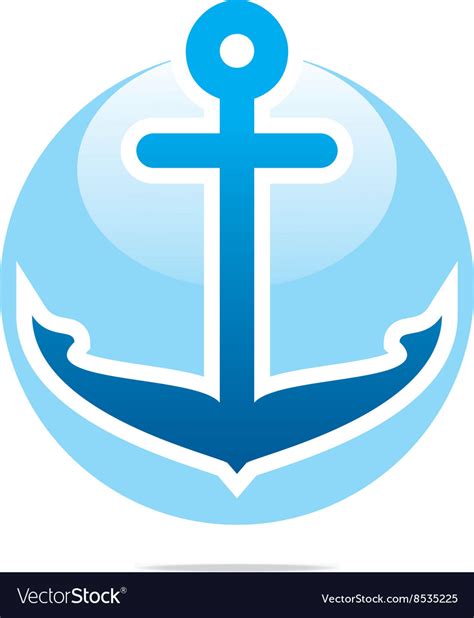 achor ship summer design logo royalty  vector image