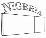 Flag Nigerian sketch template
