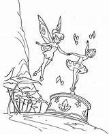 Tinkerbell Coloring Pages Fairy Dancing Printable Music Box Disney Princess Colouring Singing Coloriage Friends Fairies Print Templates Sheets Color God sketch template