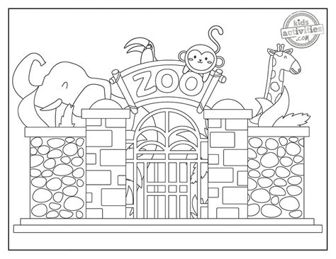 zoo animal coloring pages  toddlers
