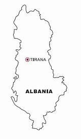 Albania Cartine Nazioni Geografiche Albanien Ausmalen Landkarte sketch template