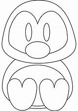 Penguin Coloring Pages Penguins Baby Cute Cartoon Print Colouring Cliparts Color Kids Winter Clipart Animal Christmas Printable Sheet Monkey Library sketch template