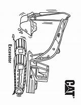 Excavator Coloringonly sketch template