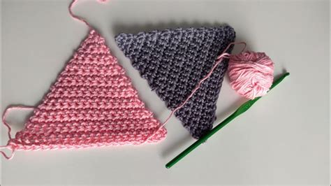 crochet  easy single crochet triangle youtube