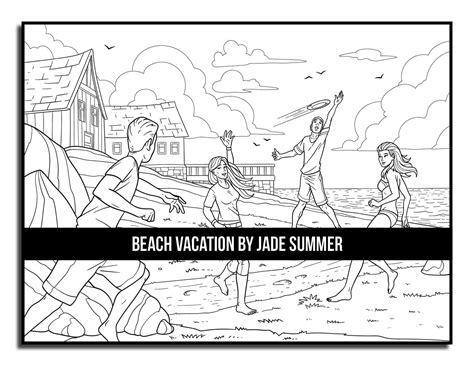 beach vacation coloring book jade summer