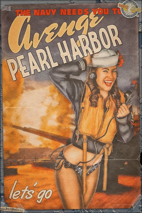 Propaganda Pinups Avenge Pearl Harbor By