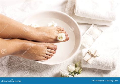 foot spa  white background spa background stock photo image