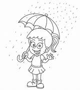 Deszcz Kolorowanka Oknem Raincoat Druku Weer Parasol Precipitations Pokoloruj Regen Drukowanka sketch template