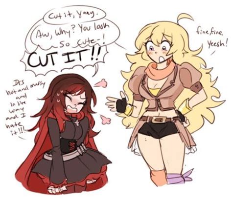 ruby hates long hair rwby know your meme