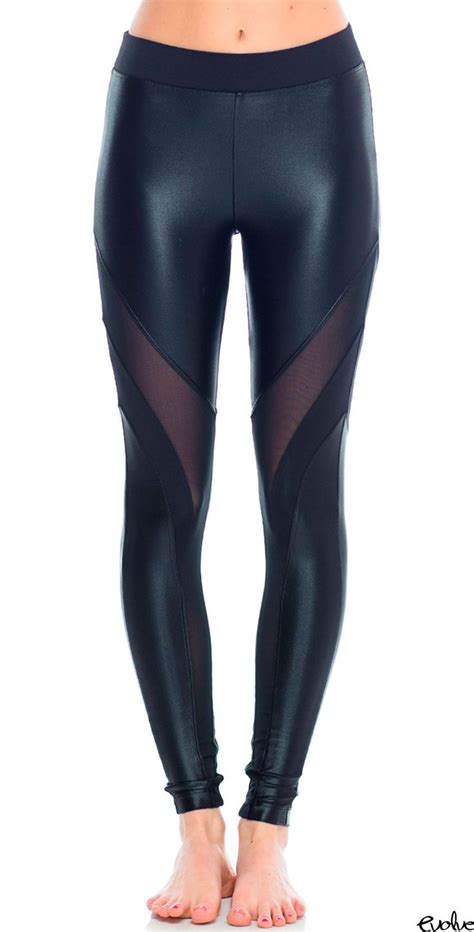 Slide Into These Silky Smooth Leggings Featuring Mesh Cutouts For A