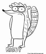 Show Regular Coloring Pages Rigby Mordecai Printable Pops Freekidscoloringpage sketch template