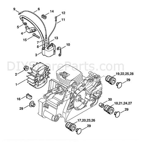stihl ms  chainsaw msc   parts diagram ignition system stihl ignition system diagram