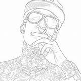 Wiz Khalifa Pages Gang Colouring Keef Chief Blood Coloring Template sketch template