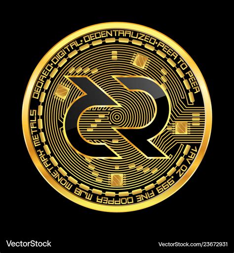 crypto currency decred golden symbol isolated  vector image