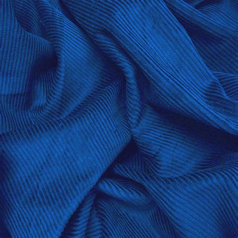 royal blue cotton corduroy  wale fabric material cm  wide