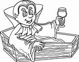 Vampire Coloring Pages Coffin Print Haunted Anime sketch template