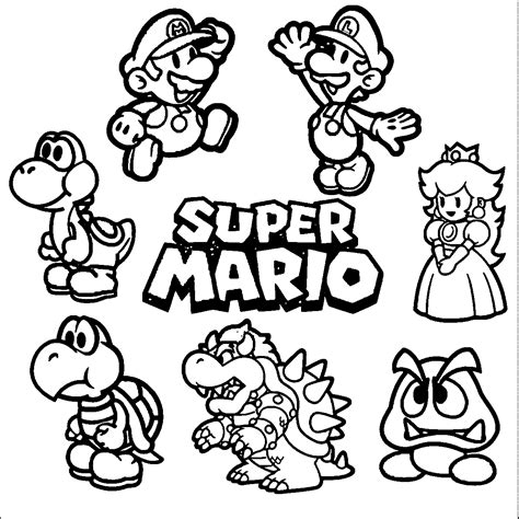 super mario coloring page  wecoloringpage super coloring pages