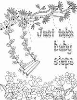 Coloring Adult Pages Inspirational Quotes Book Hustle Kailyn Heart Books Susanne Beck Af Printable Uplifting Lowry På Adults Steps Take sketch template