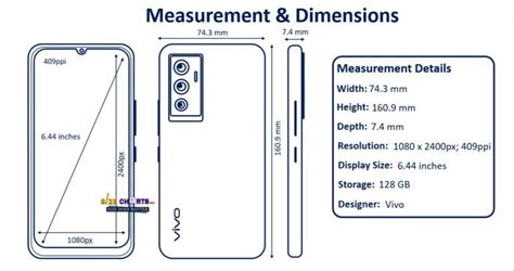 vivo ve  size price measurements dimension