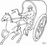 Coloring Horse Cart Pages Pulling Printable Drawing Getdrawings Horses sketch template