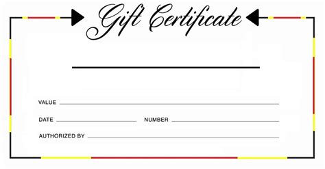 gift certificate template  word templates