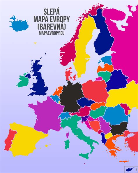 slepa mapa evropy barevna  cernobila mapaevropyeu geography poster  posters