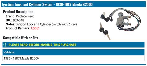 mazda  ignition switch replacement   partsgeekcom