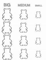 Sorting Bears Printable Bear Preschool Size Color Sort Worksheets Activities Template Choose Board Autism Math sketch template