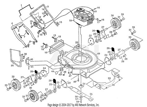 poulan pp mower parts diagram  assembly