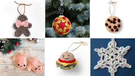 crochet patterns  easy christmas tree ornaments  beginners